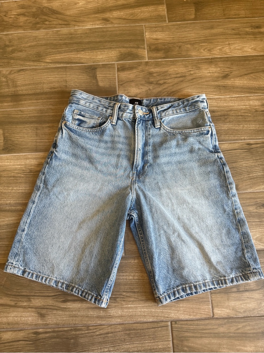 H&M Pale Blue Denim Men's Jean Shorts